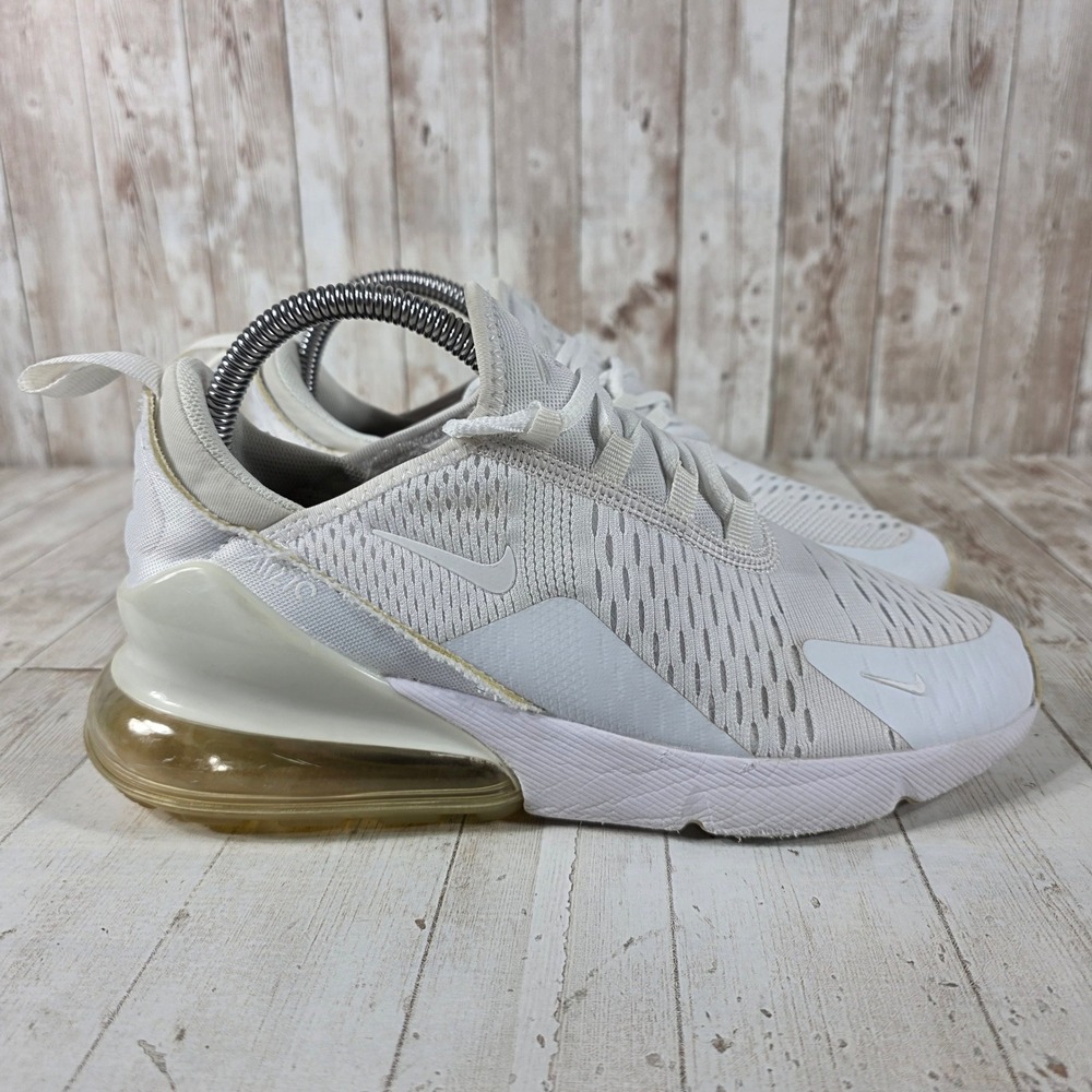 Nike Air Max 270 Triple White Women Running Shoes AH8050-101 Mens 6.5 Women 8
